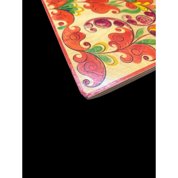 Russian VTG Wood Decorative Folk Art Cutting Board Kitchen Decor Hand Painted Fl - Picture 7 of 8